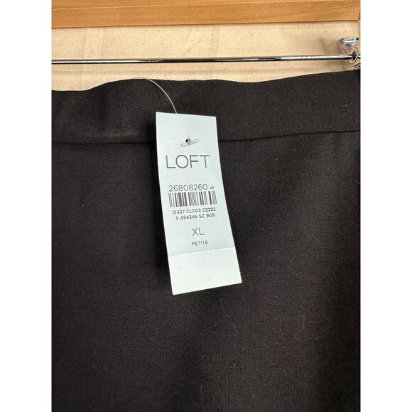 New Loft Mini A-line Skirt size XL Petites Black - Picture 3 of 7